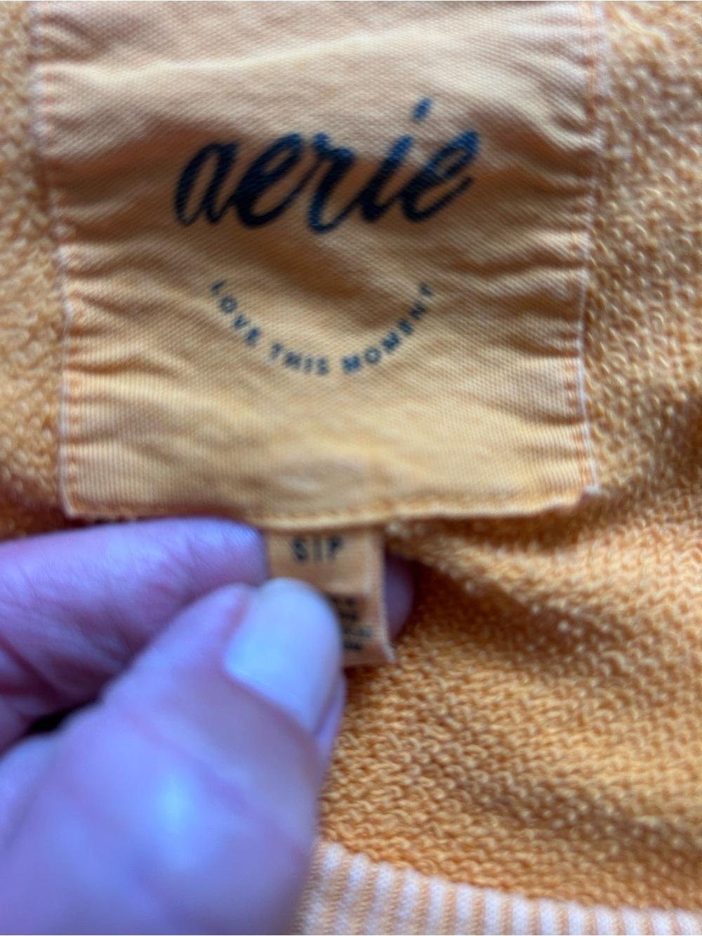aerie Summer Daze Oversized Crewneck Sweatshirt in Mustard Yellow Marigold Small - Picture 7 of 10